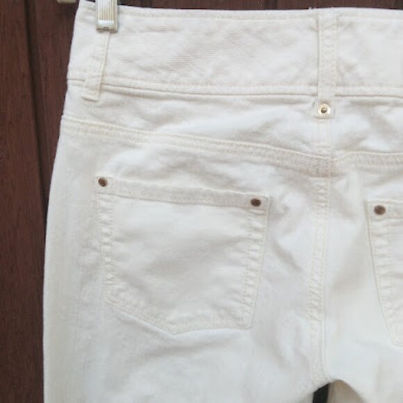 MICHAEL KORS | Ultra Low Rise Wide Leg Off White Pants Early 2000's Y2K Style 6 - Picture 8 of 14